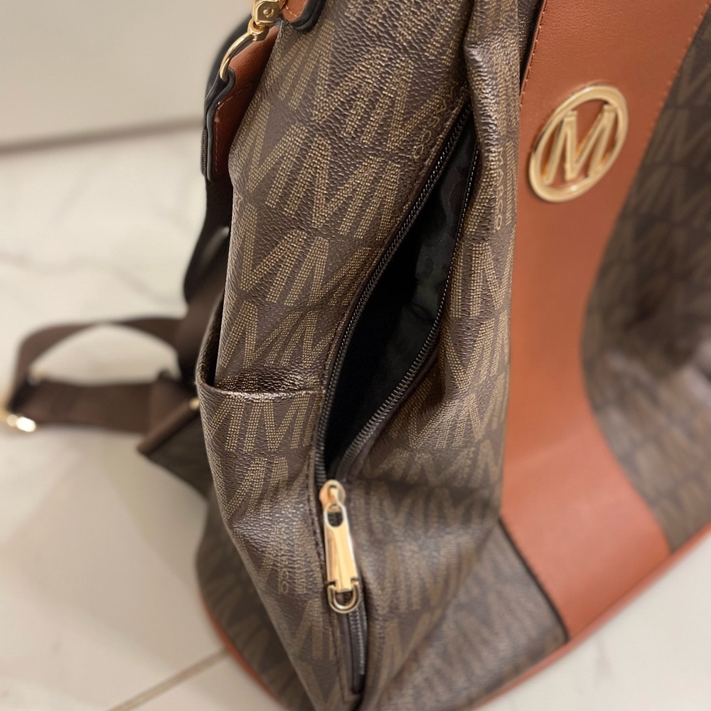 Vegan leather MARCO backpack purse, NWOT✨ - Picture 4 of 9
